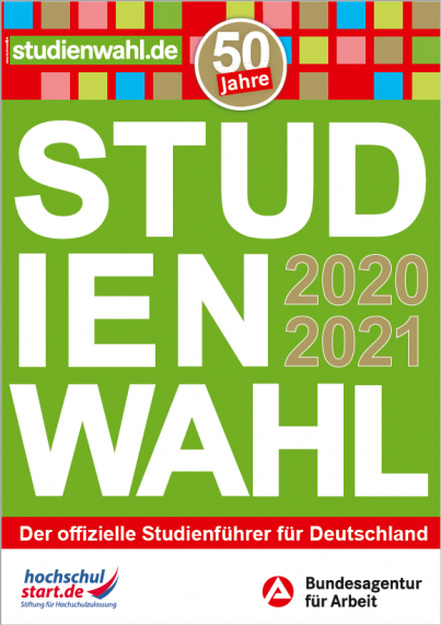 Studienwahl Cover in grün mit goldenen Jahreszahlen 2020 2021