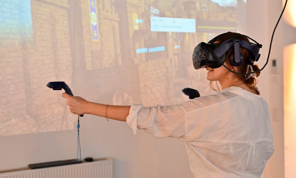 Der Meramo Verlag zu Besuch im Pixels in Fürth um das VR-Erlebnis zu testen.